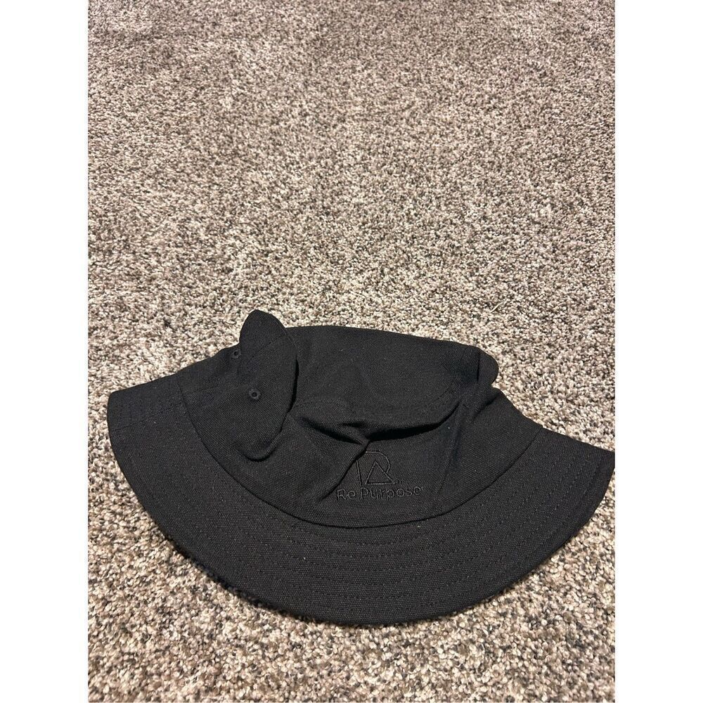 Re Purpose black bucket hat C27-26